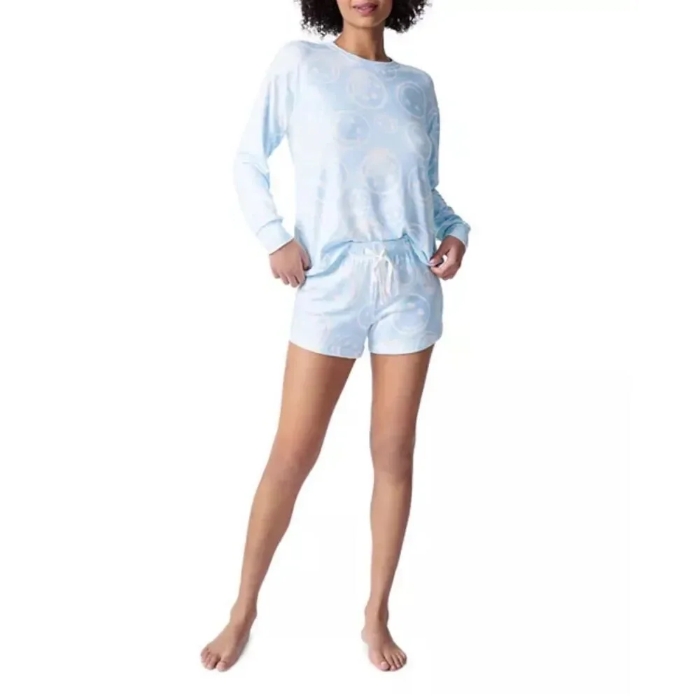 Pj Salvage NWT Happy Days Comfort Smiley Short Lounge Pajama Set Medium - Picture 4 of 5